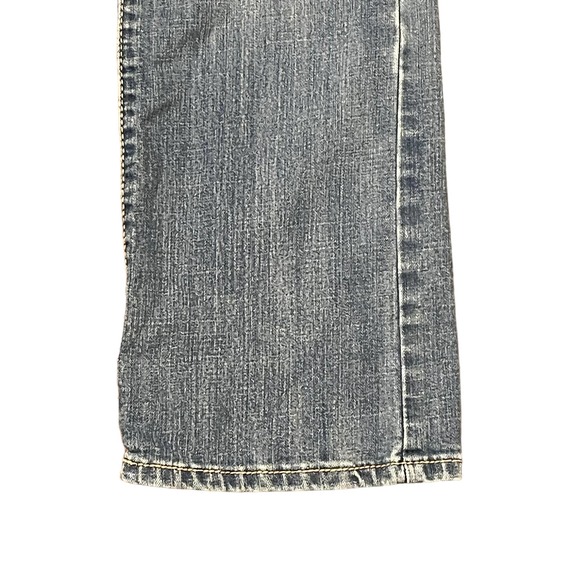 Earl Jeans Slim Boot  Mid-Rise Light Wash Denim Women Size 32 Stich Flap Pockets - Picture 4 of 8